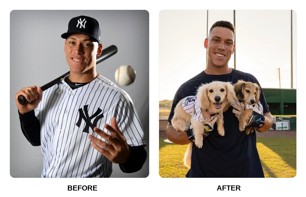 Aaron Judge teeth in his youth